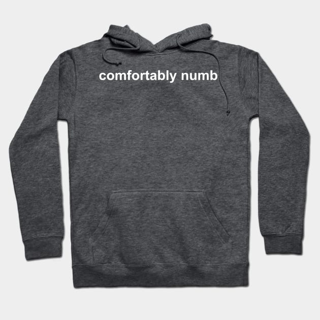 Pink Floyd - Comfortably Numb - light text Hoodie by lyricalshirts